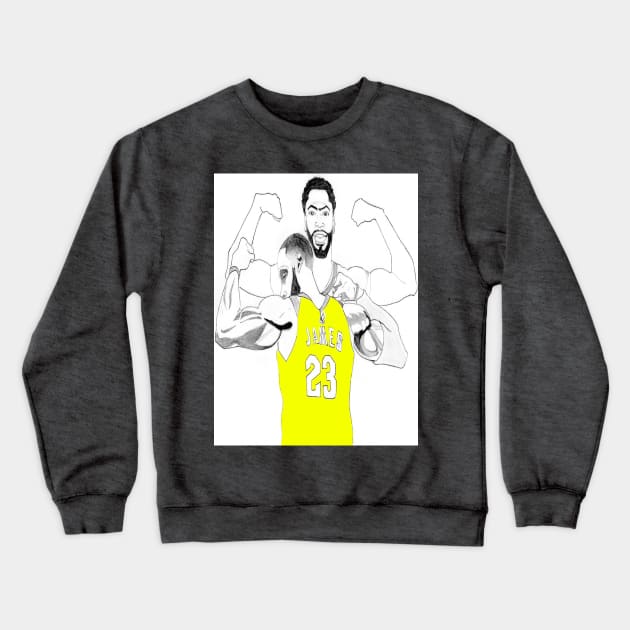 Flexing at the Staples Center Crewneck Sweatshirt by MasterArtist47